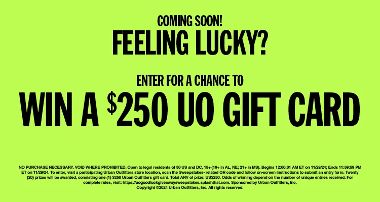 ENTER FOR A CHANCE TO WIN A $250 UO GIFT CARD