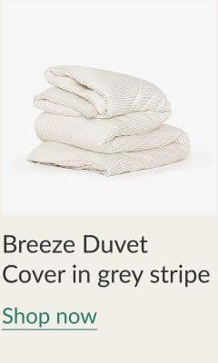 Breeze Duvet Cover in grey stripe - Shop Now