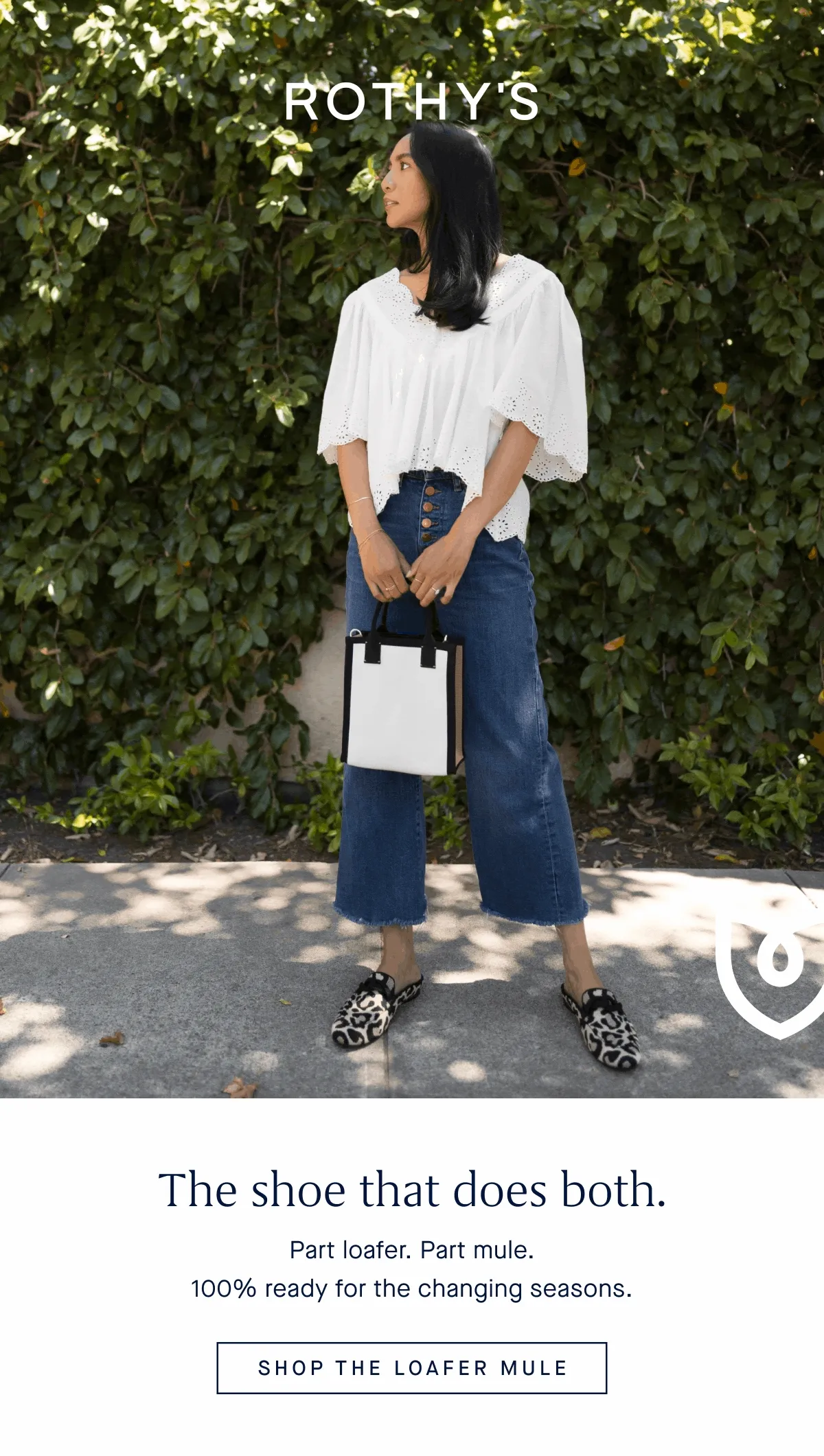 The shoe that does both. Part loafer. Part mule. 100% ready for the changing seasons. SHOP THE LOAFER MULE