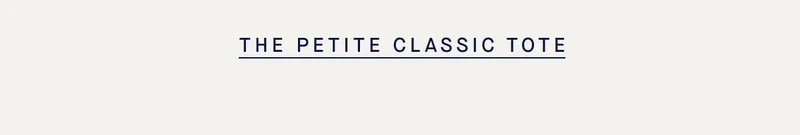 THE PETITE CLASSIC TOTE