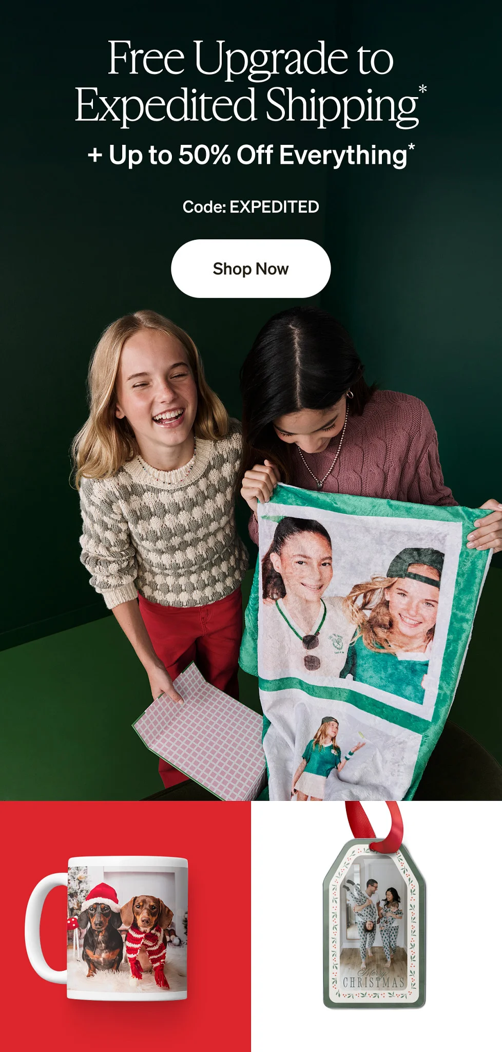 Free Upgrade to Expedited Shipping + Up to 50% Off Everything