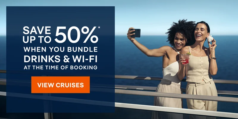 Save Up To 50%* When you Bundle Drinks & Wi‑Fi at the Time of Booking – Click to View Cruises & Book Now Save Up To 50%* When you Bundle Drinks & Wi‑Fi at the Time of Booking – Click to View Cruises & Book Now