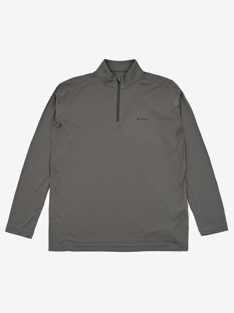 Image of Snow Peak Pe Power Dry Half Zip Pullover - Grey