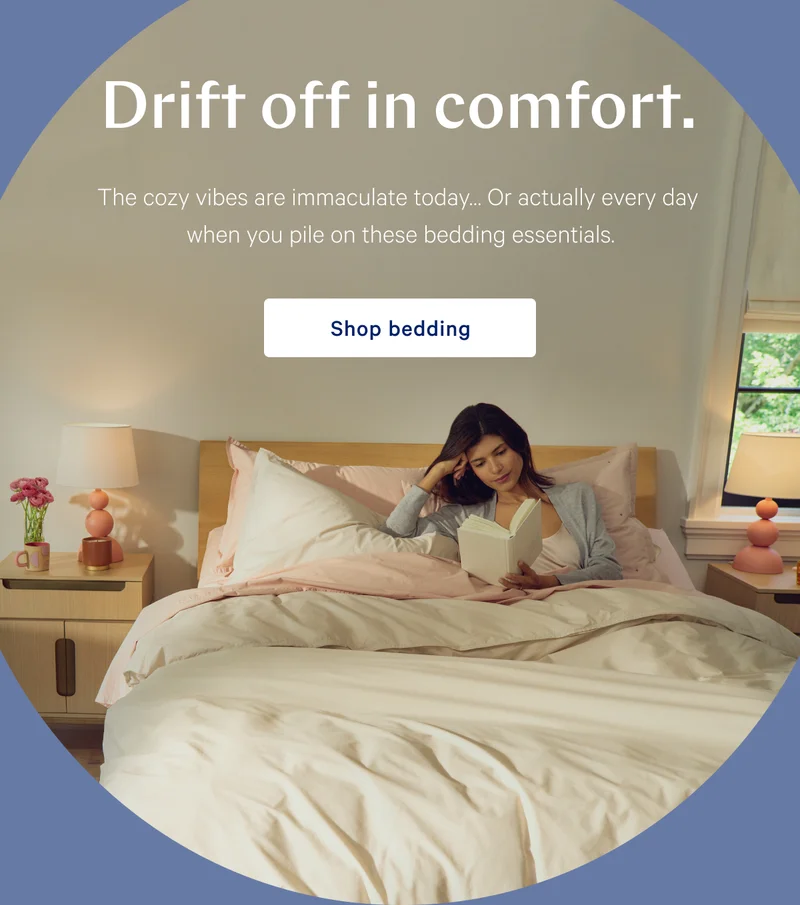 Drift off in comfort. >> The cozy vibes are immaculate today… Or actually every day when you pile on these bedding essentials. >> Shop now >>