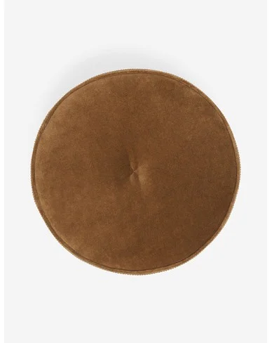 Velvet Disc Pillow by Sarah Sherman Samuel - Amber