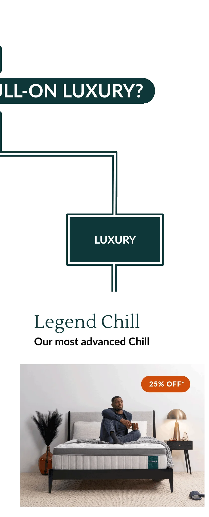 Premium or full-on luxury? LUXURY →  Legend Chill: Our most advanced Chill