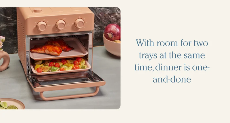 With room for two trays at the same time, dinner is one-and-done