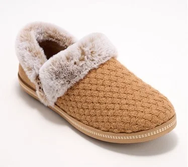 Skechers Cozy Campfire Vegan Quilted Knit Slippers -Frosty Promise