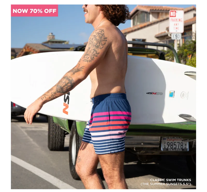 Classic Swim Trunks: The Summer Sunsets 5.5''