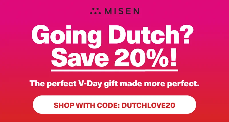 Misen. Going dutch? Save 20% on Dutch Ovens. Today only! Use code: discount code