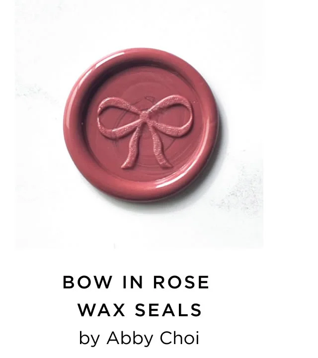 Bow in Rose Wax Seals