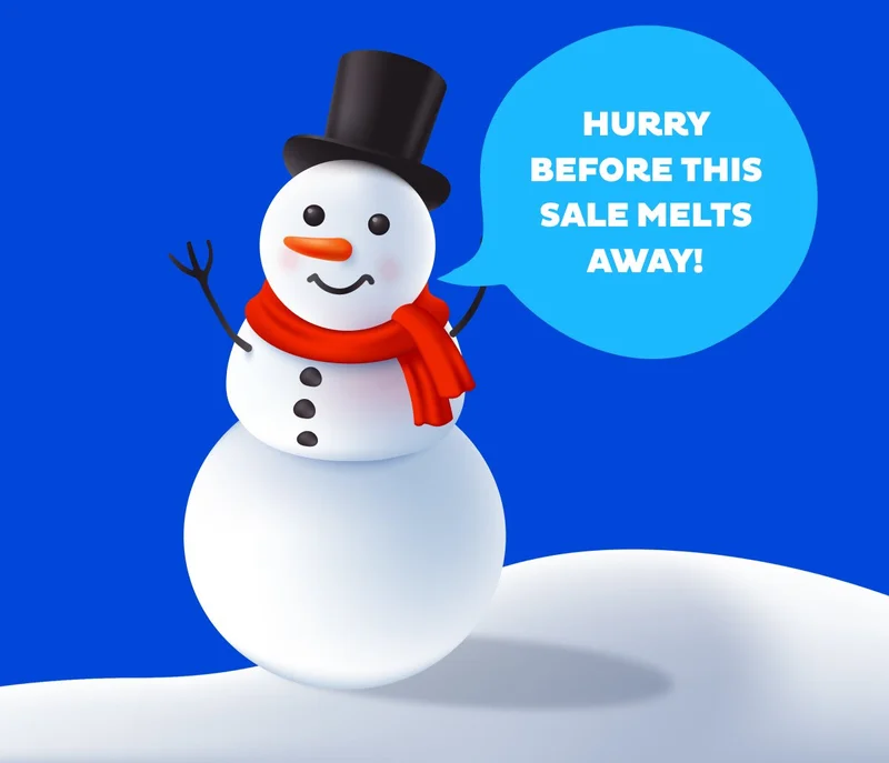 Snowman: Hurry Before This Sale Melts Away!