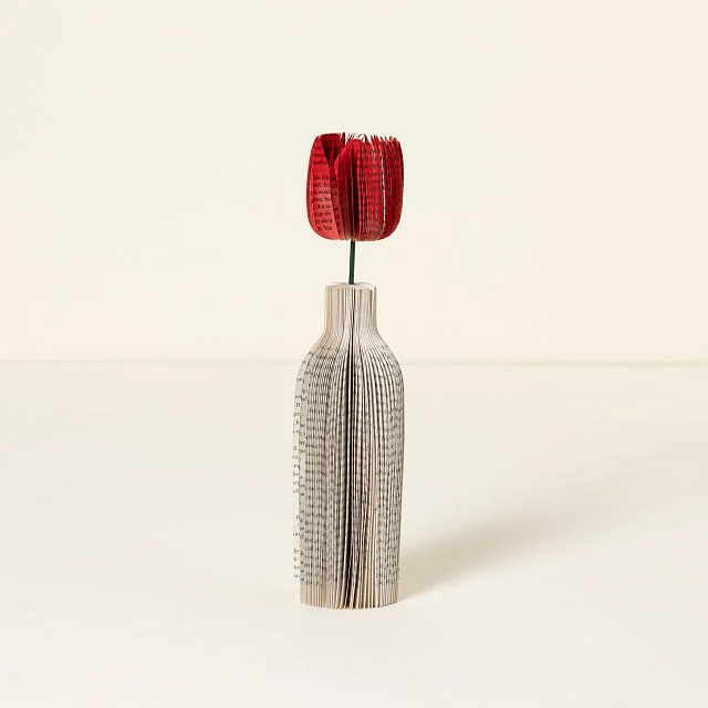 Repurposed Book Tulips