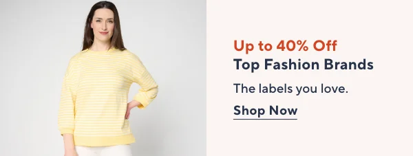 Up to 40% off top fashion