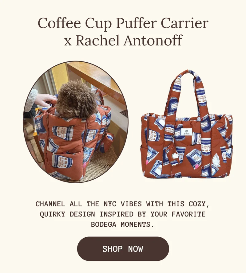Coffee Cup Puffer Carrier x Rachel Antonoff