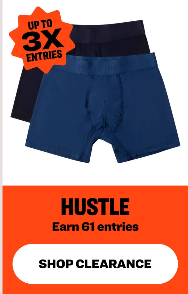 hustle Earn 61 entries shop clearance