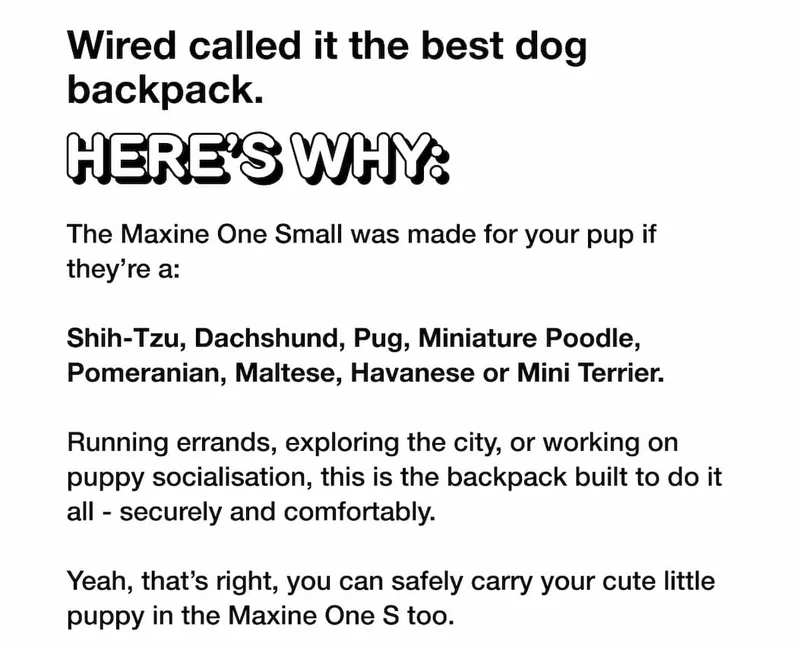 Wired called it the best dog backpack.