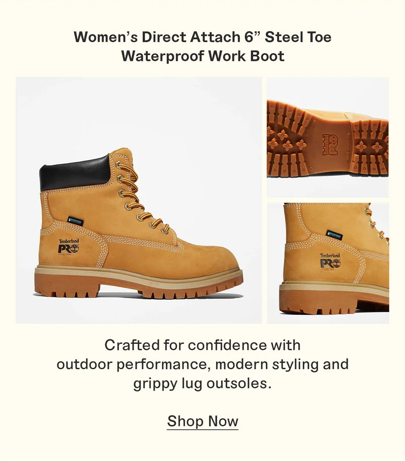 Women's Direct Attach 6" Steel Toe Waterproof Work Boot. Crafted for confidence with outdoor performance, modern styling and grippy lug outsoles. Shop Now.