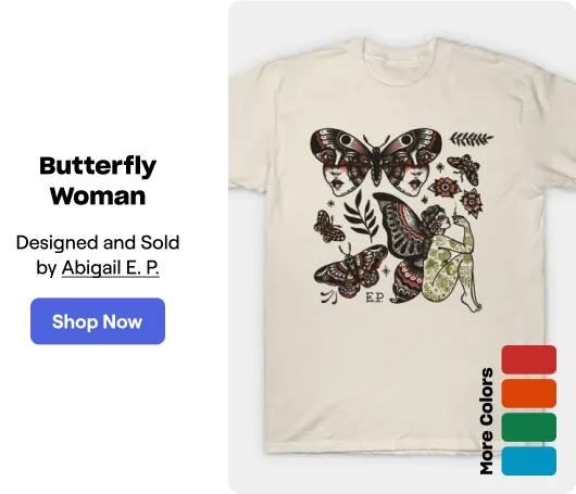 Butterfly Woman T-Shirt