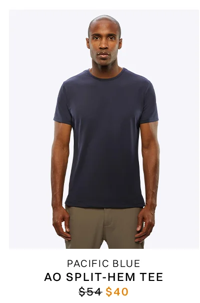 Pacific Blue AO Split-Hem Tee