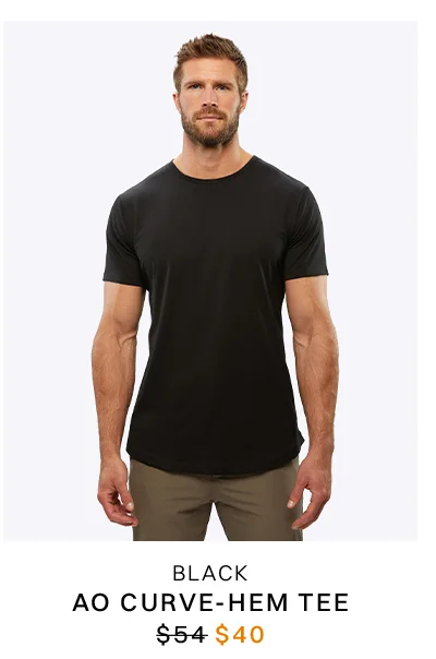 Black AO Curve-Hem Tee