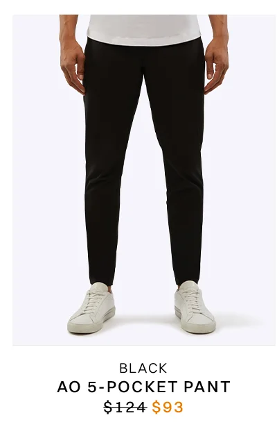 Black AO 5-Pocket Pant