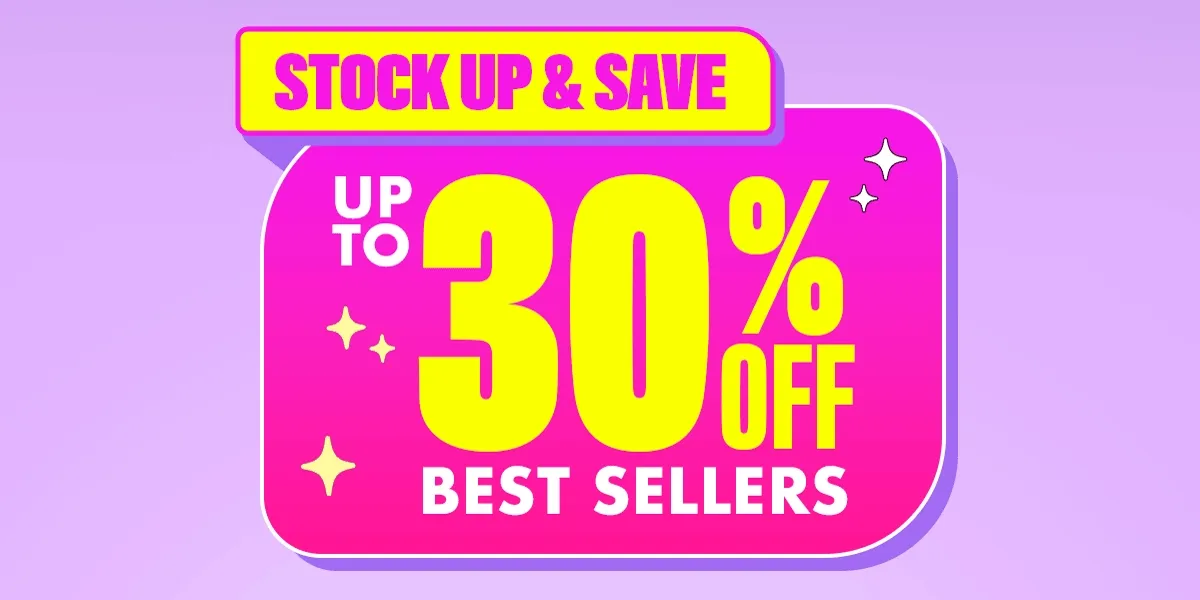 UP TO 30% OFF BEST SELLERS