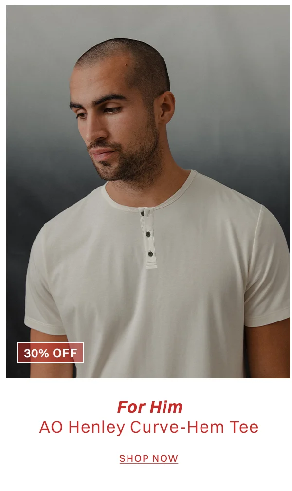 AO Henley Curve-Hem Tee