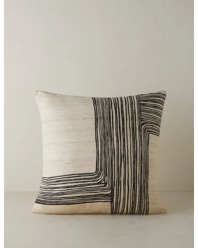 Striations Silk Pillow by Élan Byrd