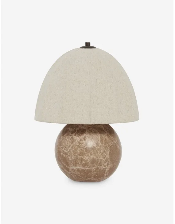 Izu Table Lamp by DISC Interiors, Brown Marble-Brown Marble