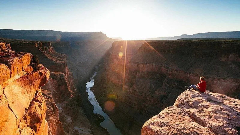 Image description: Sunrise at the Grand Canyon.