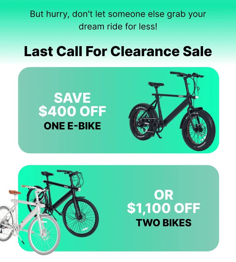 LAST CALL FOR CLEARANCE SALE