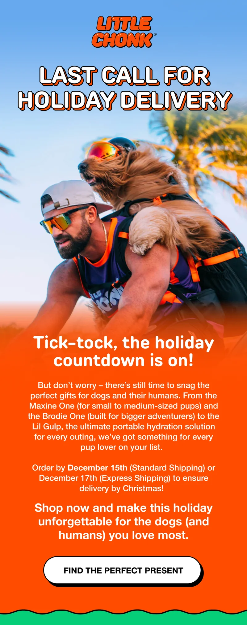 LAST CALL FOR HOLIDAY DELIVERY