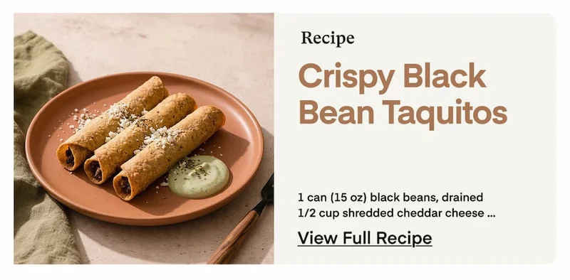 Black Bean Taquitos Recipe