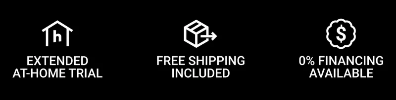 Extended at-home trial. Free shipping included. 0% financing available