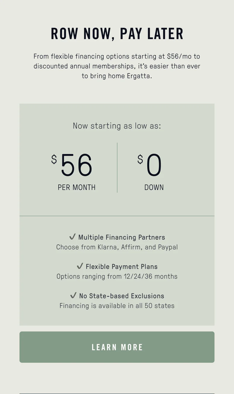 starting at $56/mo
