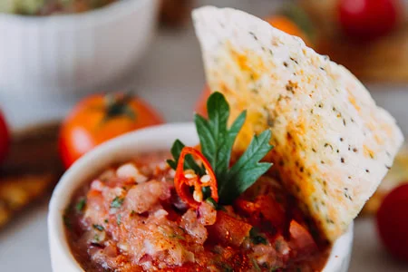 Fresh homemade salsa made from simple pantry ingredients