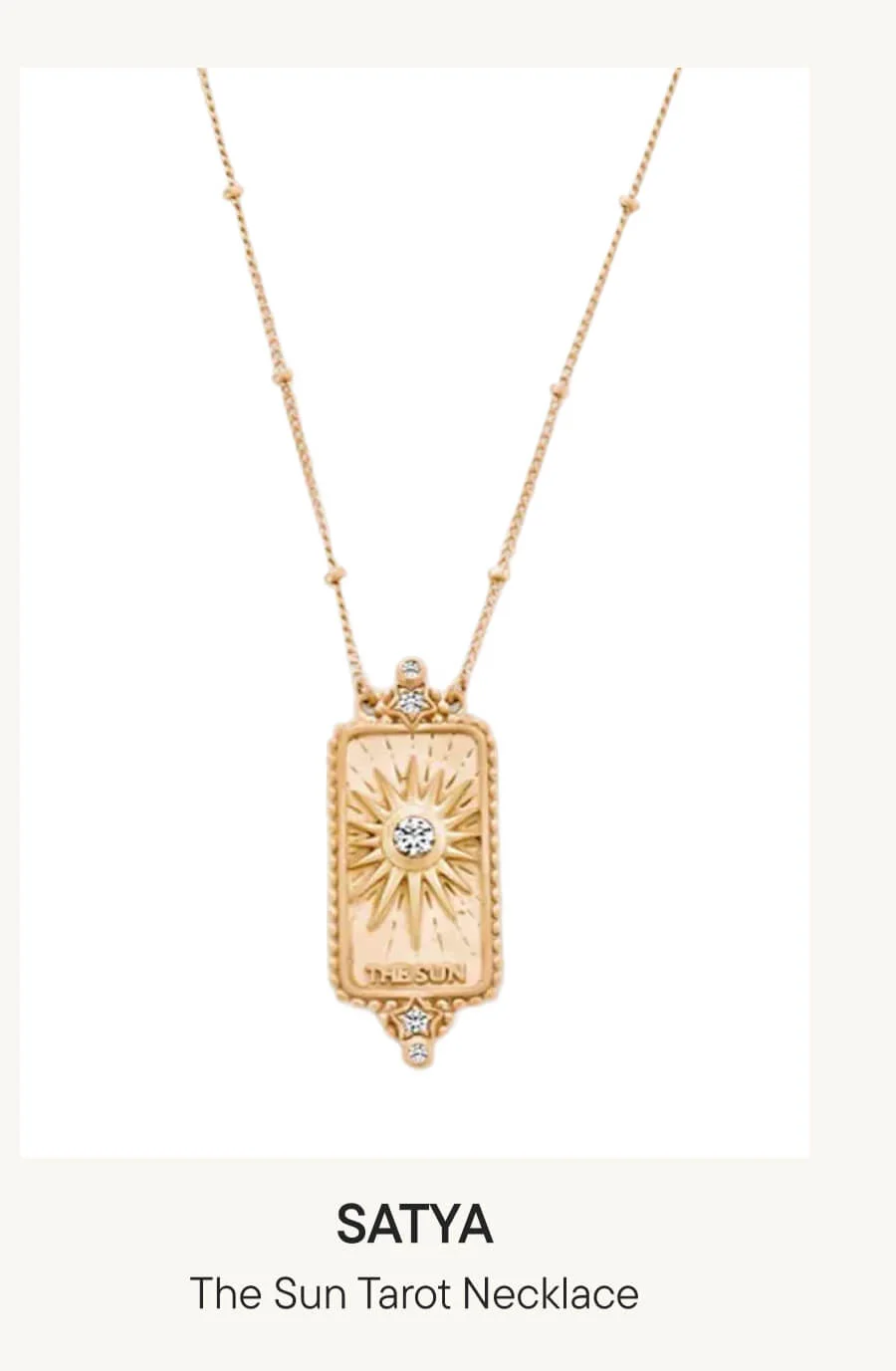 The Sun Tarot Necklace