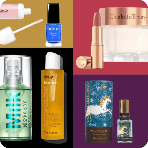 A collage of high-end beauty products available on Amazon A collage of high-end beauty products available on Amazon