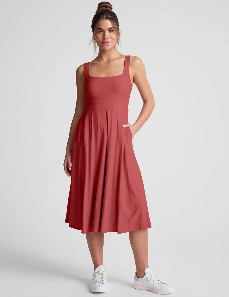 Image of Featherweight At The Ready Square Neck Dress