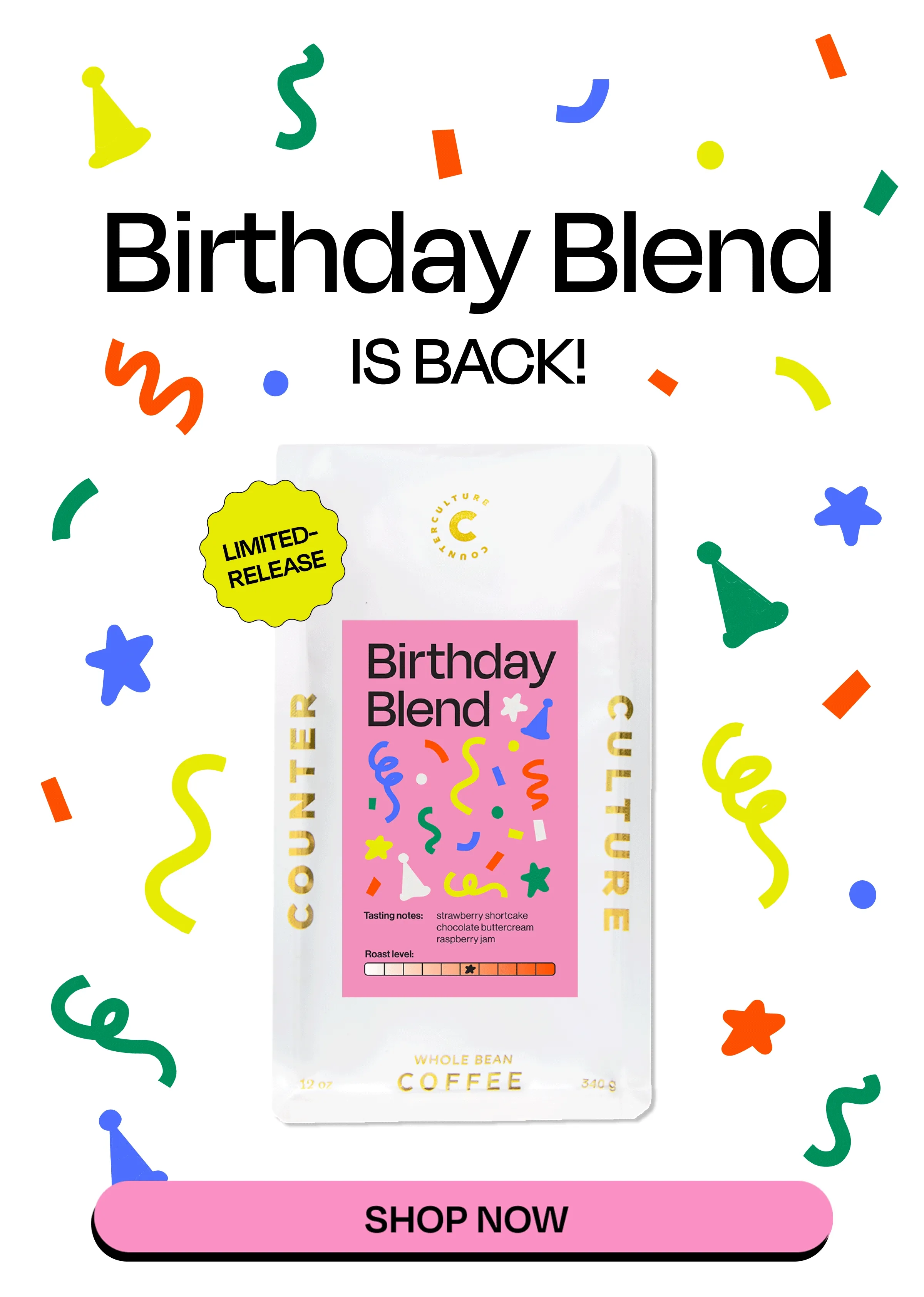 Birthday Blend is back Shop Now!