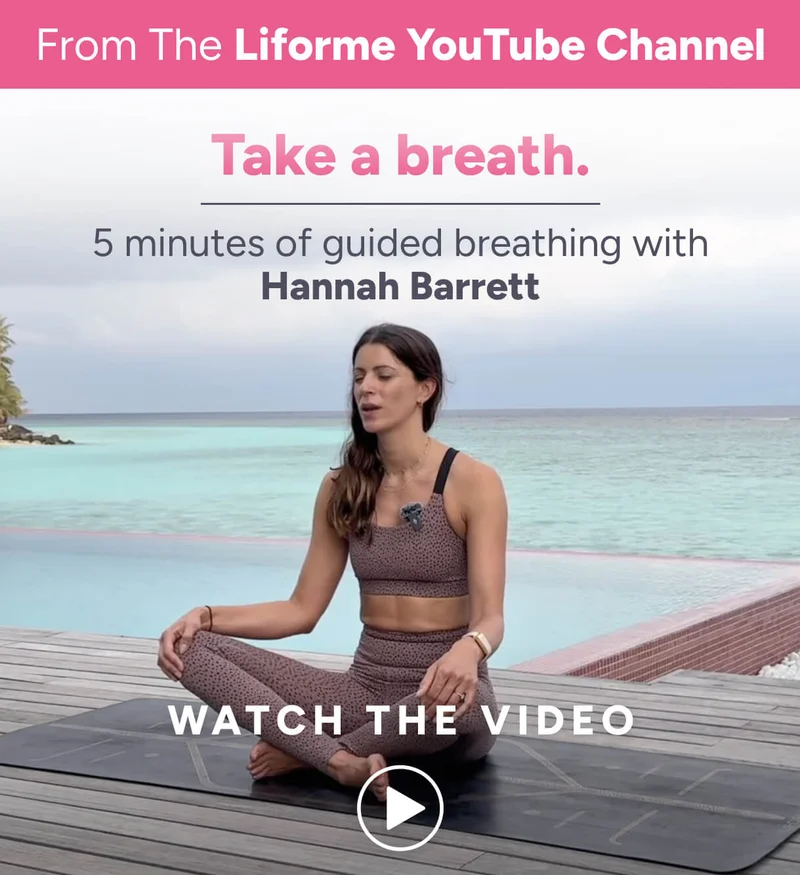 From The Liforme Youtube Channel Take a breath. 5 minutes of guided breathing with Hannah Barrett Watch the video