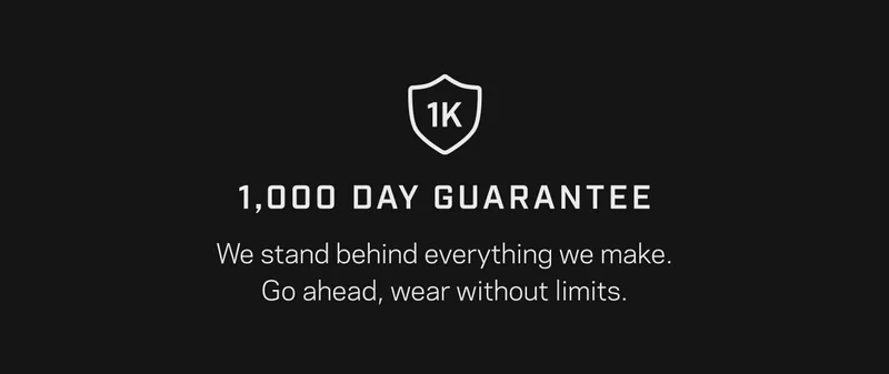 1,000 Day Warranty