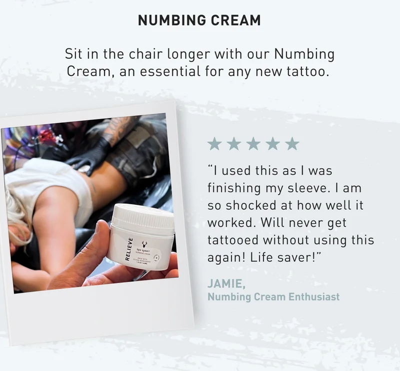 Numbing Cream | Sit in the chair longer with our Numbing Cream, an essential for any new tattoo.