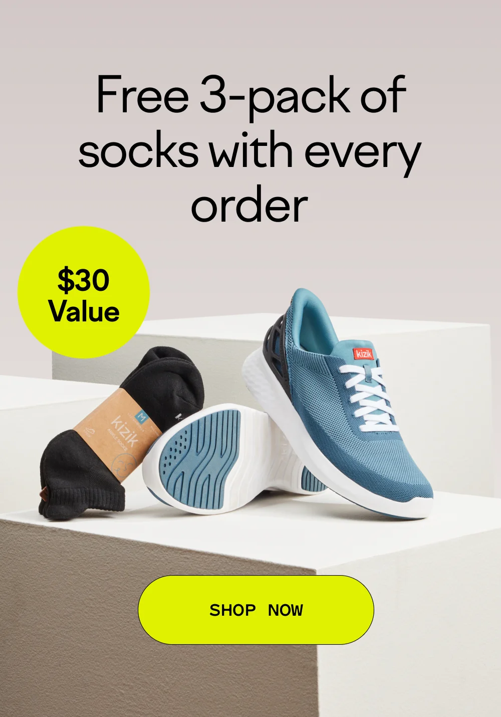 Free 3-pack of socks with every order - $30 value. Shop now.