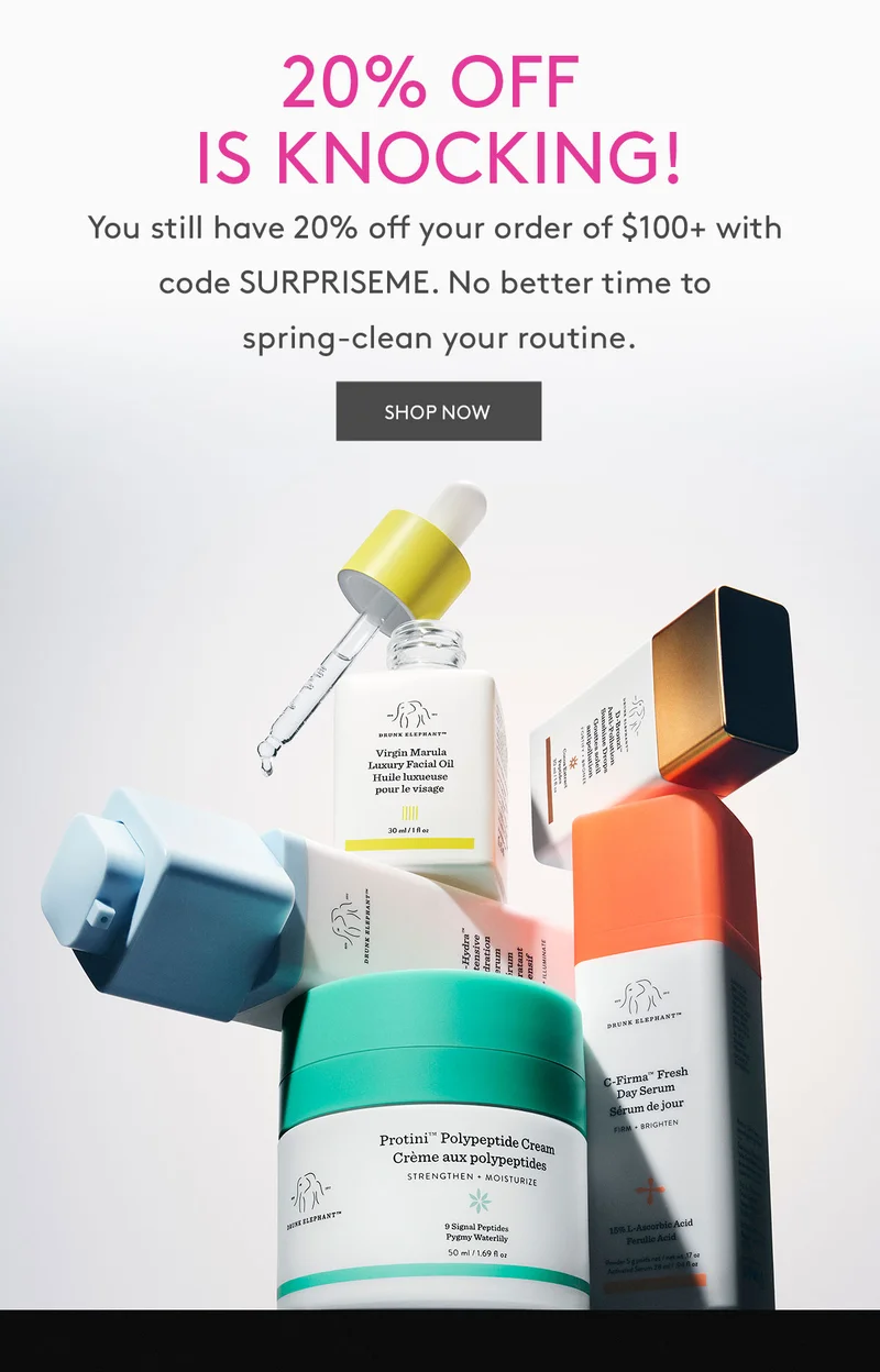 20% off orders $100+