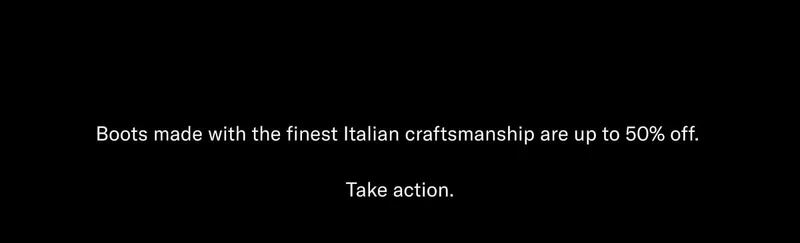 Boots made with the finest Italian craftsmanship. Up to 50% off.