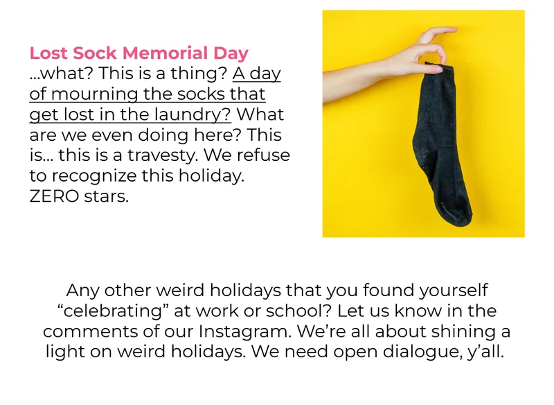 Lost Sock Memorial Day