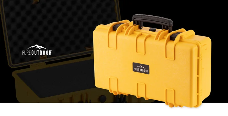 Pure Outdoor by Monoprice Weatherproof Hard Case with Customizable Foam, 22 x 14 x 8 in, OD