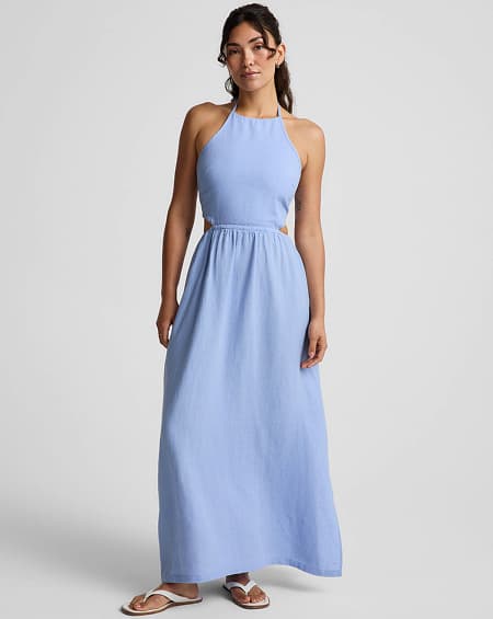 SoftWash Linen Halter Dress